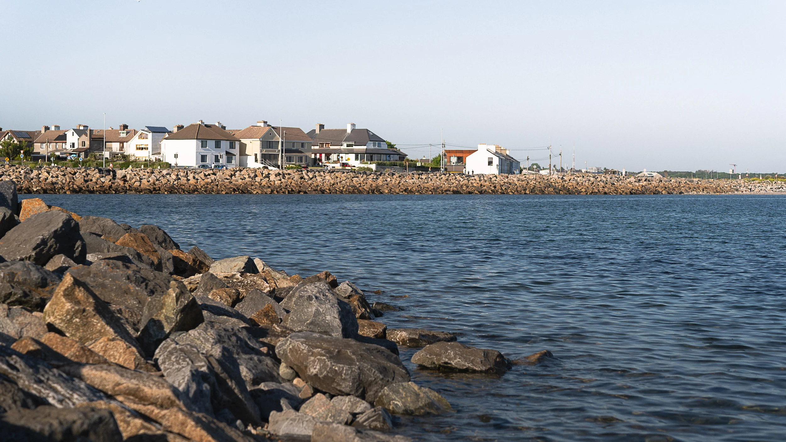 Peaceful coastal neighborhood along the Galway shoreline